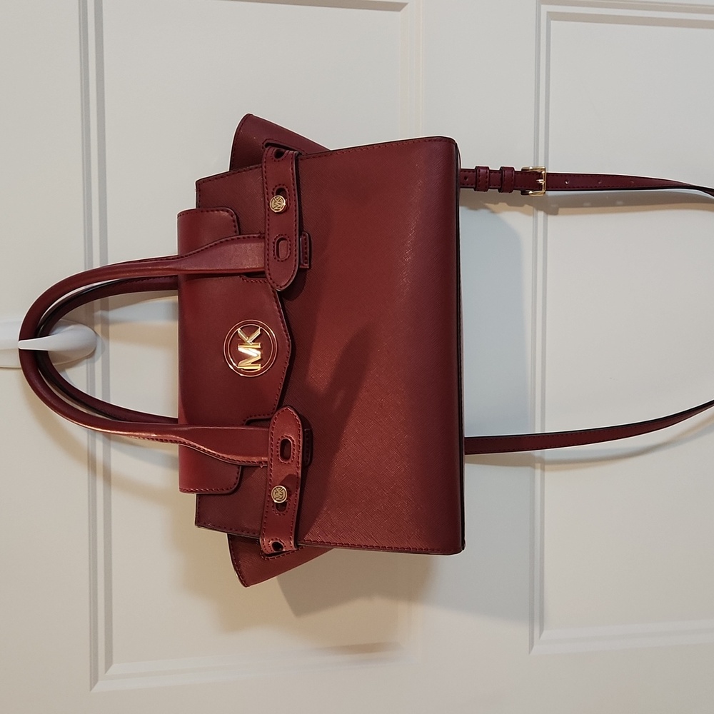Michael Kors Red Leather Shoulder Bag